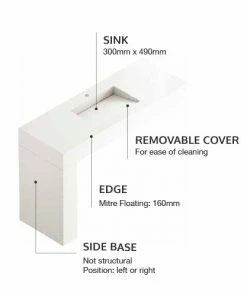 COSENTINO COSENTINO INTEGRATED VANITIES Balance 2 Double Bowl One-piece Vanity Sink