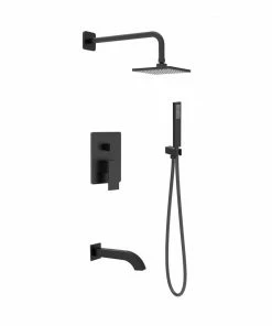 Pearl® Shower Systems ETHAN Complete Shower Set Matte Black