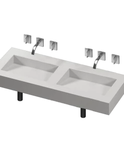 COSENTINO Armony 2 Double Bowl One-piece Vanity Sink COSENTINO INTEGRATED VANITIES