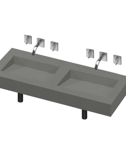 COSENTINO Armony 2 Double Bowl One-piece Vanity Sink COSENTINO INTEGRATED VANITIES