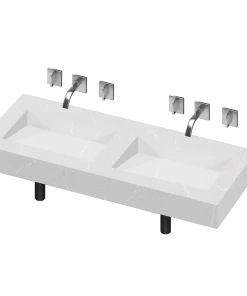 COSENTINO Armony 2 Double Bowl One-piece Vanity Sink COSENTINO INTEGRATED VANITIES