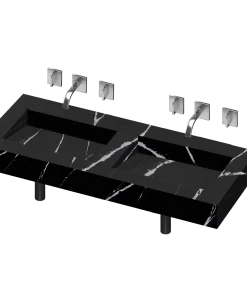 COSENTINO Armony 2 Double Bowl One-piece Vanity Sink COSENTINO INTEGRATED VANITIES