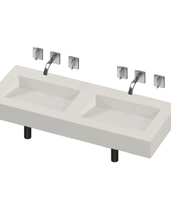 COSENTINO Armony 2 Double Bowl One-piece Vanity Sink COSENTINO INTEGRATED VANITIES