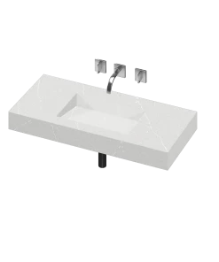 COSENTINO COSENTINO INTEGRATED VANITIES Armony 1 Single Bowl One-piece Vanity Sink