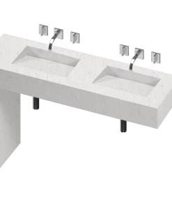 COSENTINO COSENTINO INTEGRATED VANITIES Balance 2 Double Bowl One-piece Vanity Sink