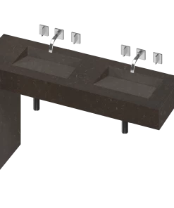 COSENTINO COSENTINO INTEGRATED VANITIES Balance 2 Double Bowl One-piece Vanity Sink