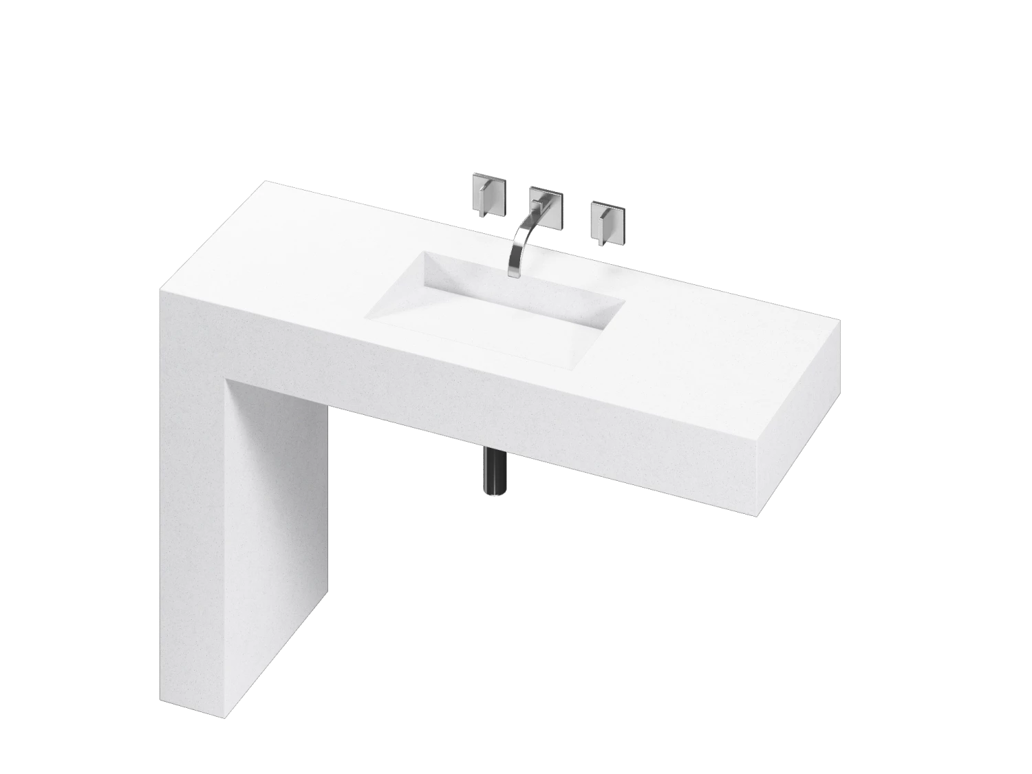 COSENTINO COSENTINO INTEGRATED VANITIES Balance 1 Single Bowl One-piece Vanity Sink 5 COSENTINO COSENTINO INTEGRATED VANITIES Balance 1 Single Bowl One-piece Vanity Sink