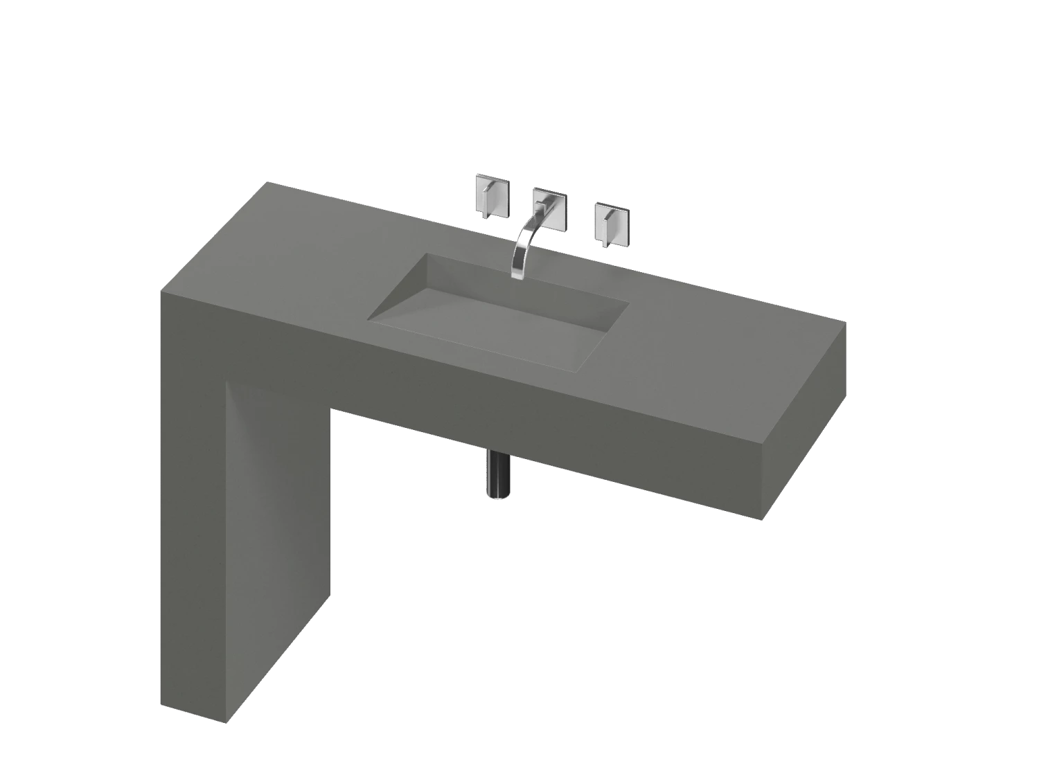 COSENTINO COSENTINO INTEGRATED VANITIES Balance 1 Single Bowl One-piece Vanity Sink 7 COSENTINO COSENTINO INTEGRATED VANITIES Balance 1 Single Bowl One-piece Vanity Sink