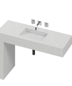 COSENTINO COSENTINO INTEGRATED VANITIES Balance 1 Single Bowl One-piece Vanity Sink 24 COSENTINO COSENTINO INTEGRATED VANITIES Balance 1 Single Bowl One-piece Vanity Sink