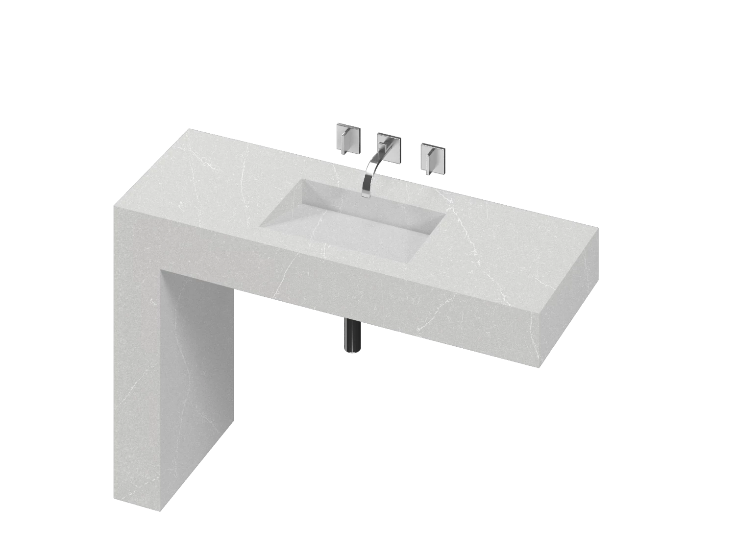 COSENTINO COSENTINO INTEGRATED VANITIES Balance 1 Single Bowl One-piece Vanity Sink 8 COSENTINO COSENTINO INTEGRATED VANITIES Balance 1 Single Bowl One-piece Vanity Sink