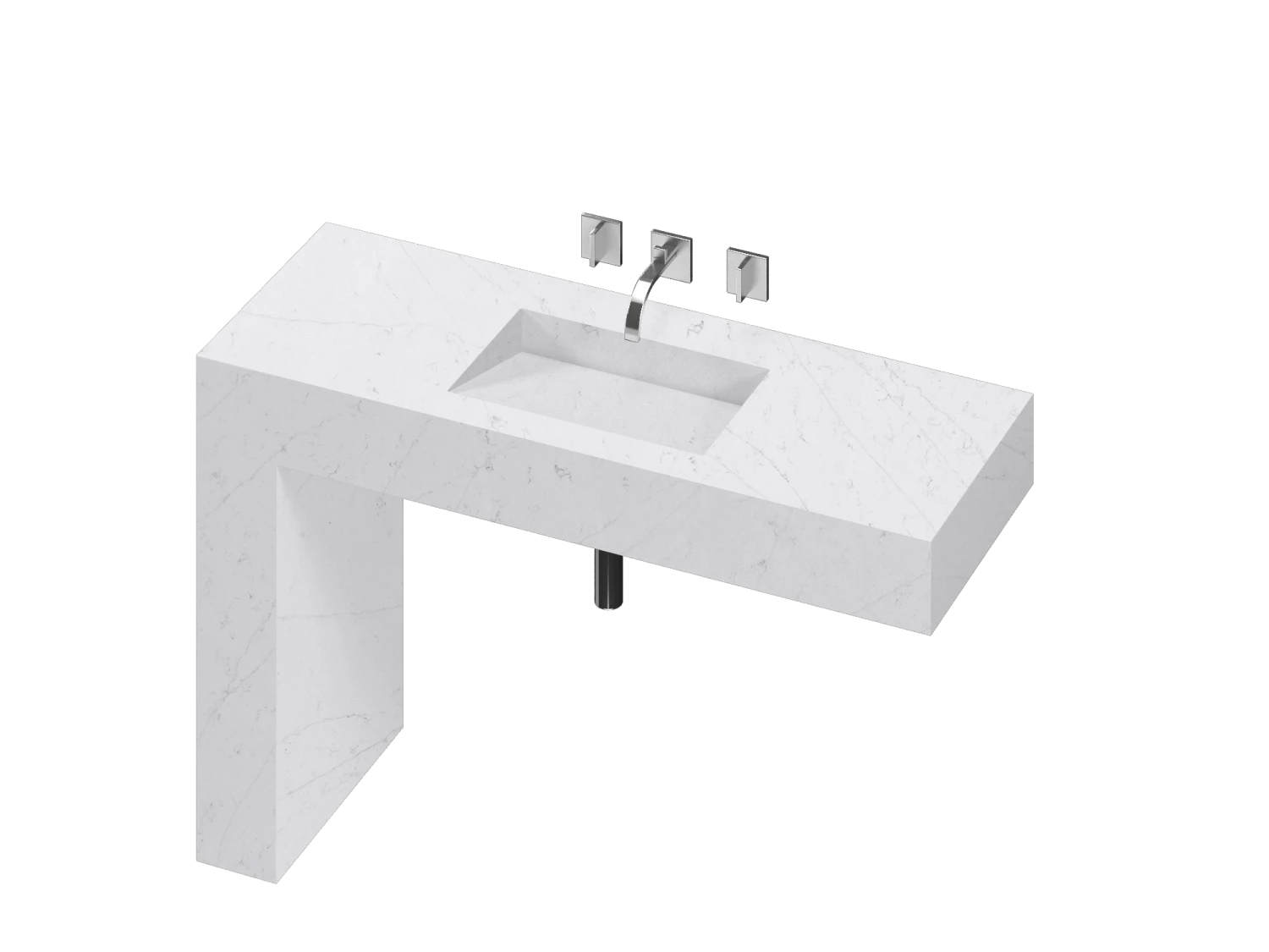 COSENTINO COSENTINO INTEGRATED VANITIES Balance 1 Single Bowl One-piece Vanity Sink 12 COSENTINO COSENTINO INTEGRATED VANITIES Balance 1 Single Bowl One-piece Vanity Sink