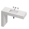 COSENTINO COSENTINO INTEGRATED VANITIES Balance 1 Single Bowl One-piece Vanity Sink