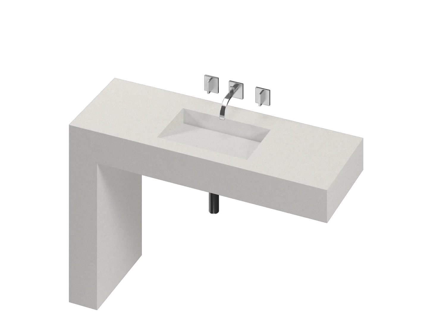 COSENTINO COSENTINO INTEGRATED VANITIES Balance 1 Single Bowl One-piece Vanity Sink 16 COSENTINO COSENTINO INTEGRATED VANITIES Balance 1 Single Bowl One-piece Vanity Sink