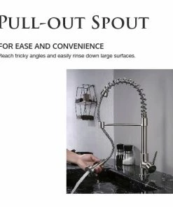 Pearl® SPRING SPOUT III Brushed Nickel Kitchen Faucet