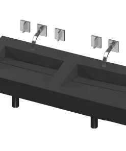 COSENTINO Simplicity 2 Double Bowl One-piece Vanity Sink 25 COSENTINO Simplicity 2 Double Bowl One-piece Vanity Sink