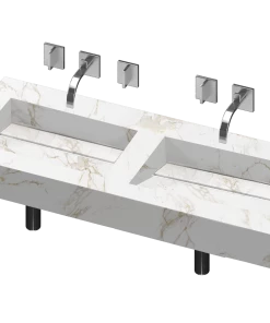 COSENTINO Simplicity 2 Double Bowl One-piece Vanity Sink 27 COSENTINO Simplicity 2 Double Bowl One-piece Vanity Sink