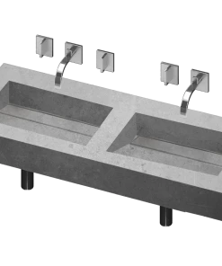 COSENTINO Simplicity 2 Double Bowl One-piece Vanity Sink 30 COSENTINO Simplicity 2 Double Bowl One-piece Vanity Sink