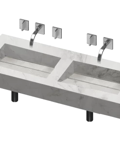 COSENTINO Simplicity 2 Double Bowl One-piece Vanity Sink 34 COSENTINO Simplicity 2 Double Bowl One-piece Vanity Sink