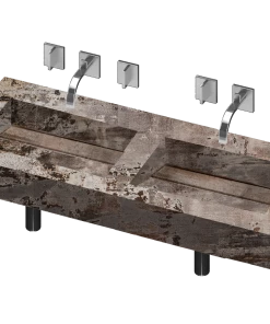 COSENTINO Simplicity 2 Double Bowl One-piece Vanity Sink 35 COSENTINO Simplicity 2 Double Bowl One-piece Vanity Sink