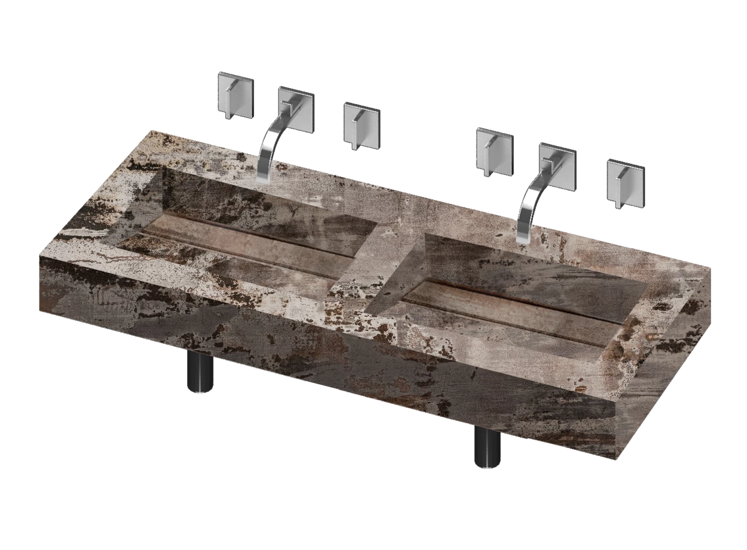 COSENTINO Simplicity 2 Double Bowl One-piece Vanity Sink 18 COSENTINO Simplicity 2 Double Bowl One-piece Vanity Sink